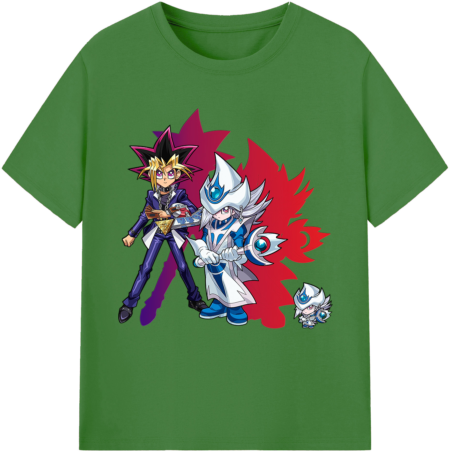 （画像用） 遊☆戯☆王 Yu-Gi-Oh! レディースカジュアルプリントTシャツ（綿100％）